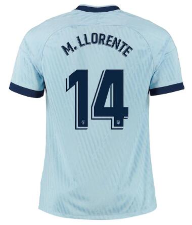 2019-20 Atletico Madrid Third Away Soccer Jersey Shirt M. Llorente 14